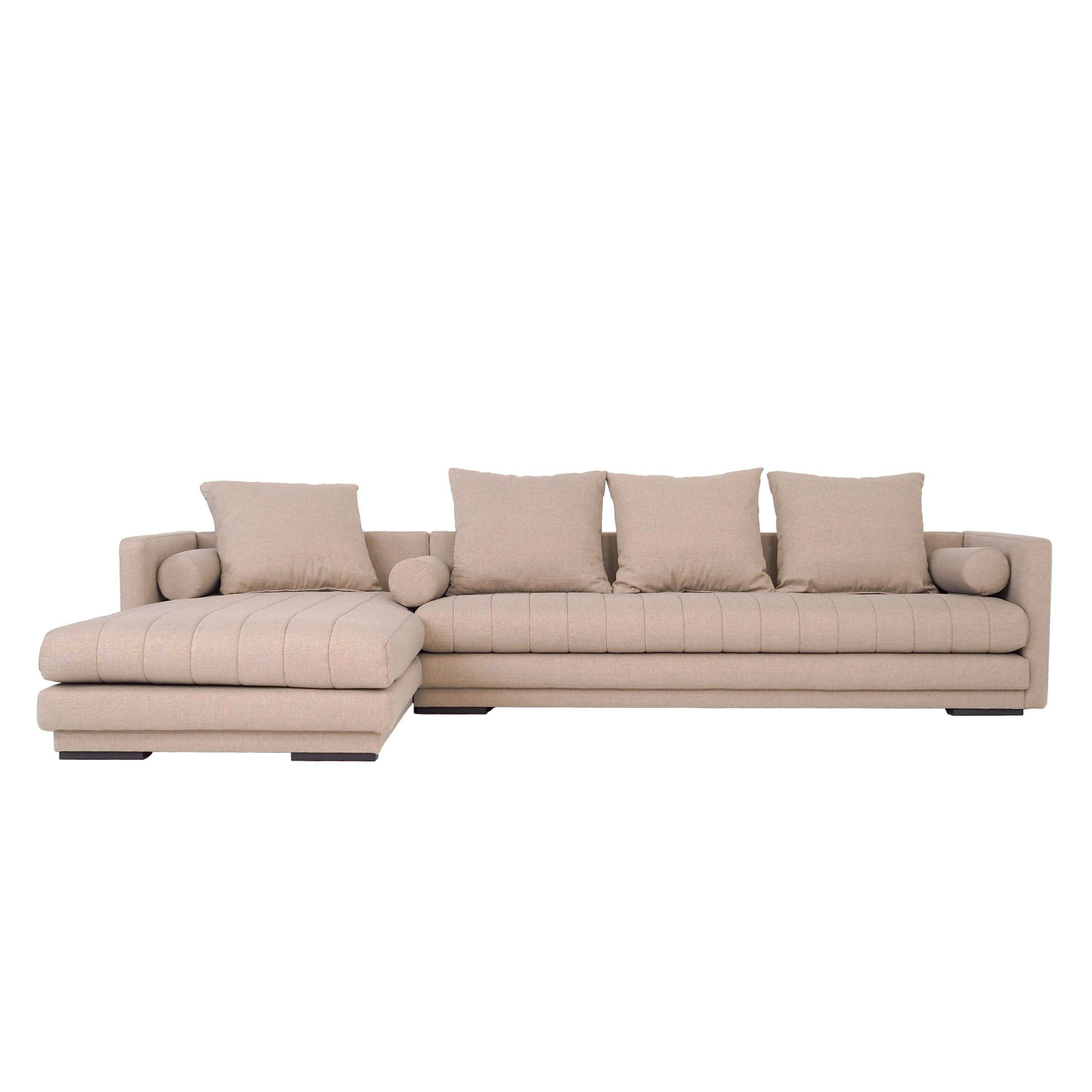 Canapé d'angle kopenhaga beige, design scandinave