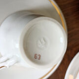 6 Yugoslav porcelain coffee cups - FP Zaječar - white and gilding
