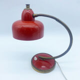 red metal lamp