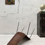 Vintage chair in wicker and metal circa 1950