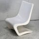 "Space age" armchair. Fiberglass. White lacquered. circa 1970
