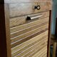 Vintage oak curtain filing cabinet