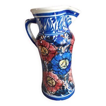 Grand vase au décor floral