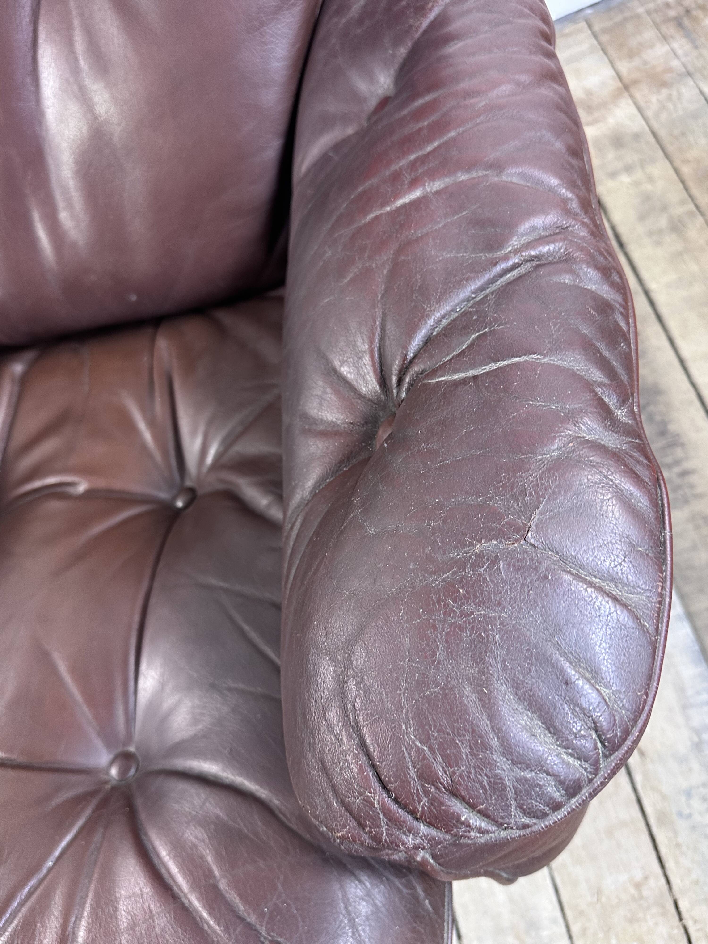 Leather armchair and ottoman by GÖTE MÖBLER Sweden 1960