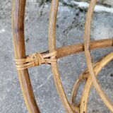 Paire de fauteuils en rotin  ou loveuses années 70