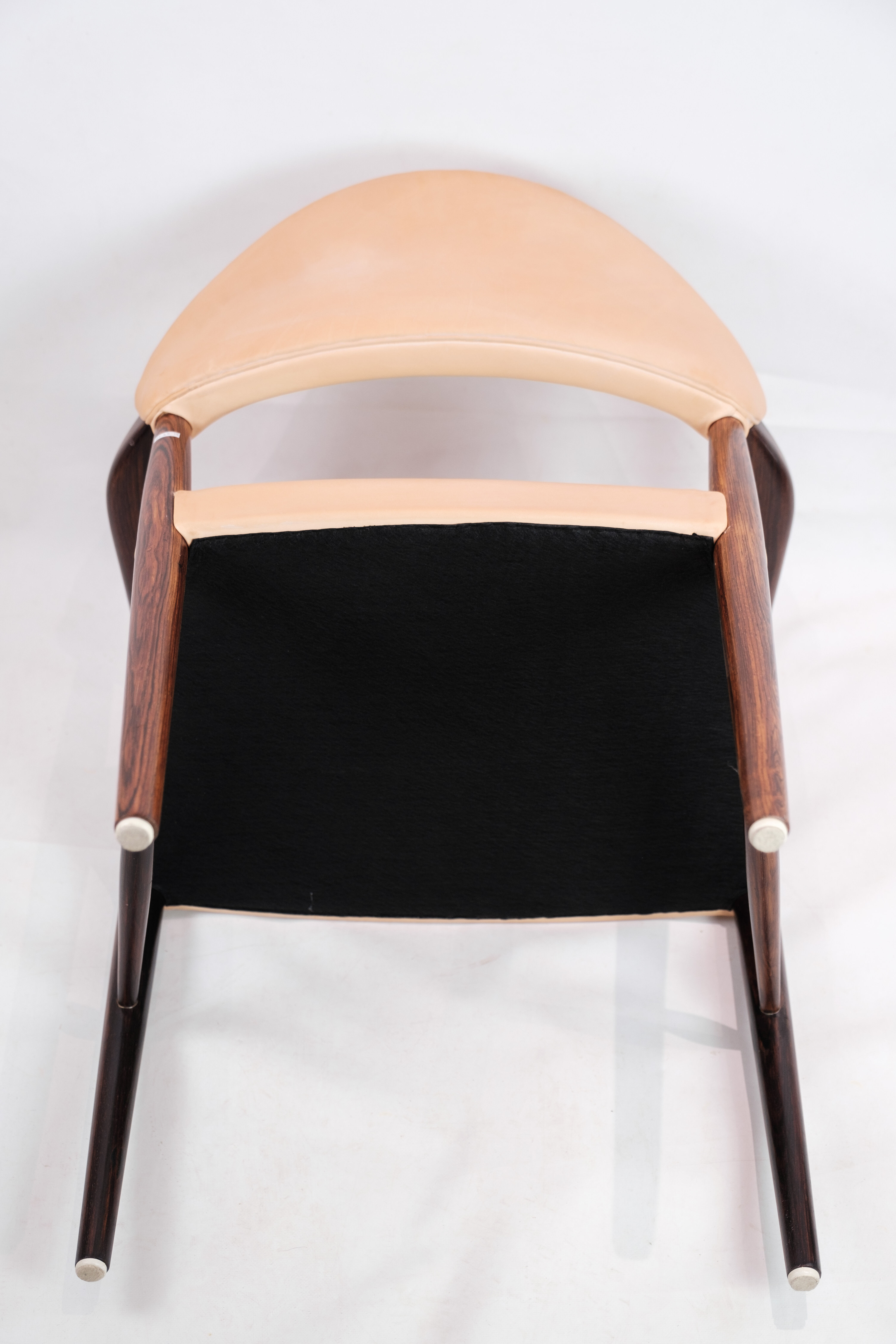 Armchair in Rosewood with Light Natural Leather Designed by Kurt Ol