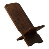 Hand-carved rustic African tribal folding chair, Wabi Sabi, 1970s