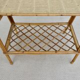 Rattan bedside table from the 60s 70s