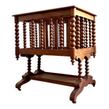 Magazine rack, turned mahogany sheet music