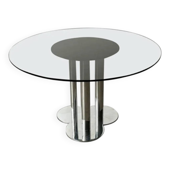 Table Trifoglio avec Plateau en verre par Sergio Asti , 1970