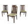 Set of 4 teak chairs from the G-plan brand with caned backrest.