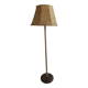 Teak base with raffia and a big papercord lampshade