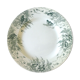 Round dish Sarreguemines, bird décor, model Snow, 1900