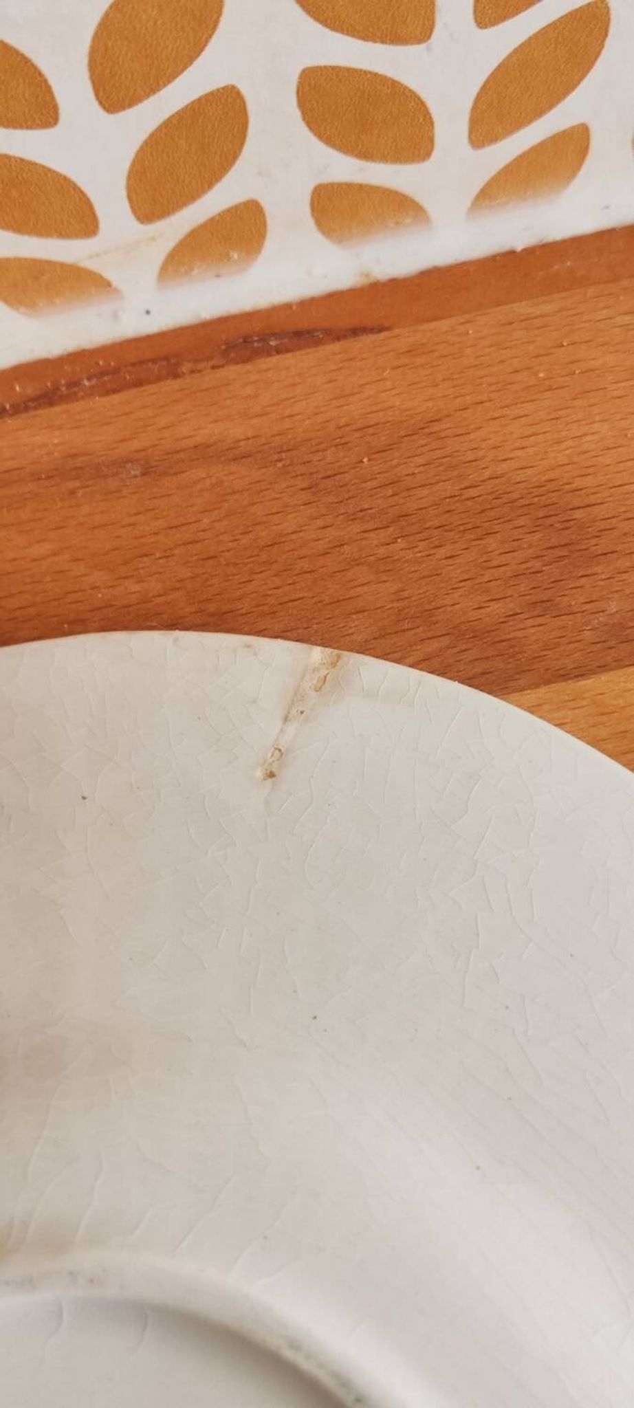 Oval white serving dish with floral patterns Floréal M.B.C.M.