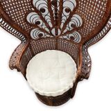 Armchair emmanuelle in rattan model peacock feather