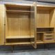 1960 Scandinavian wardrobe, atypical blond wood varnished, 4 doors 3
