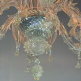 Rezzonico chandelier, venice, gilded murano glass circa 1920