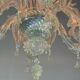 Rezzonico chandelier, venice, gilded murano glass circa 1920