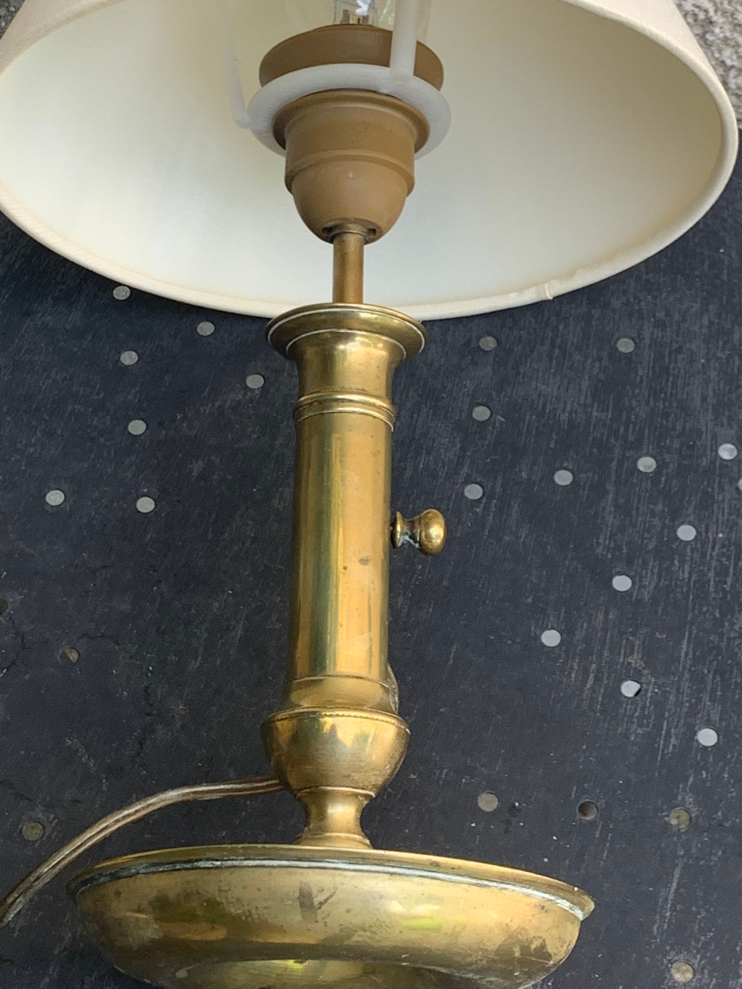 Table lamp, base old copper cellar rat candle holder