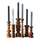 Scandinavian Wooden Candleholders, Set of 6