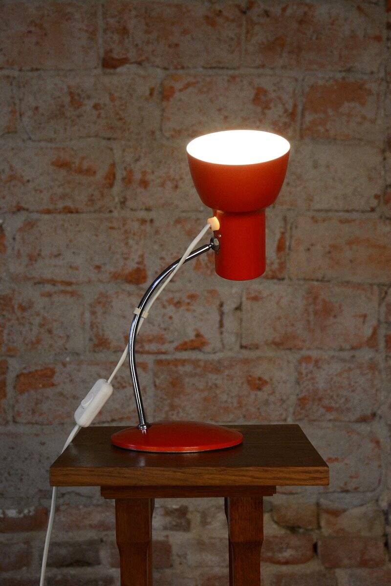 Mid-Century Czech Chrome Table Lamp attributed to J. Hůrka for Napako, 1960s