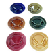 Set of 6 Sarreguemines plates for Burgundy fondue