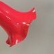 Red vintage hanging lamp made from ABC plastic. Denmark 1980s