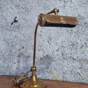 Art Nouveau desk lamp, solid brass with articulated arm – Belle Époque