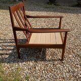 Pair of Scandinavian teak armchairs