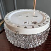 Ceiling light / wall light MATHIAS 1970s – moulded glass with diamond points