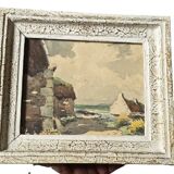 Claude Houal Watercolour No. 21 Cottages of Morbihan Circa 1950