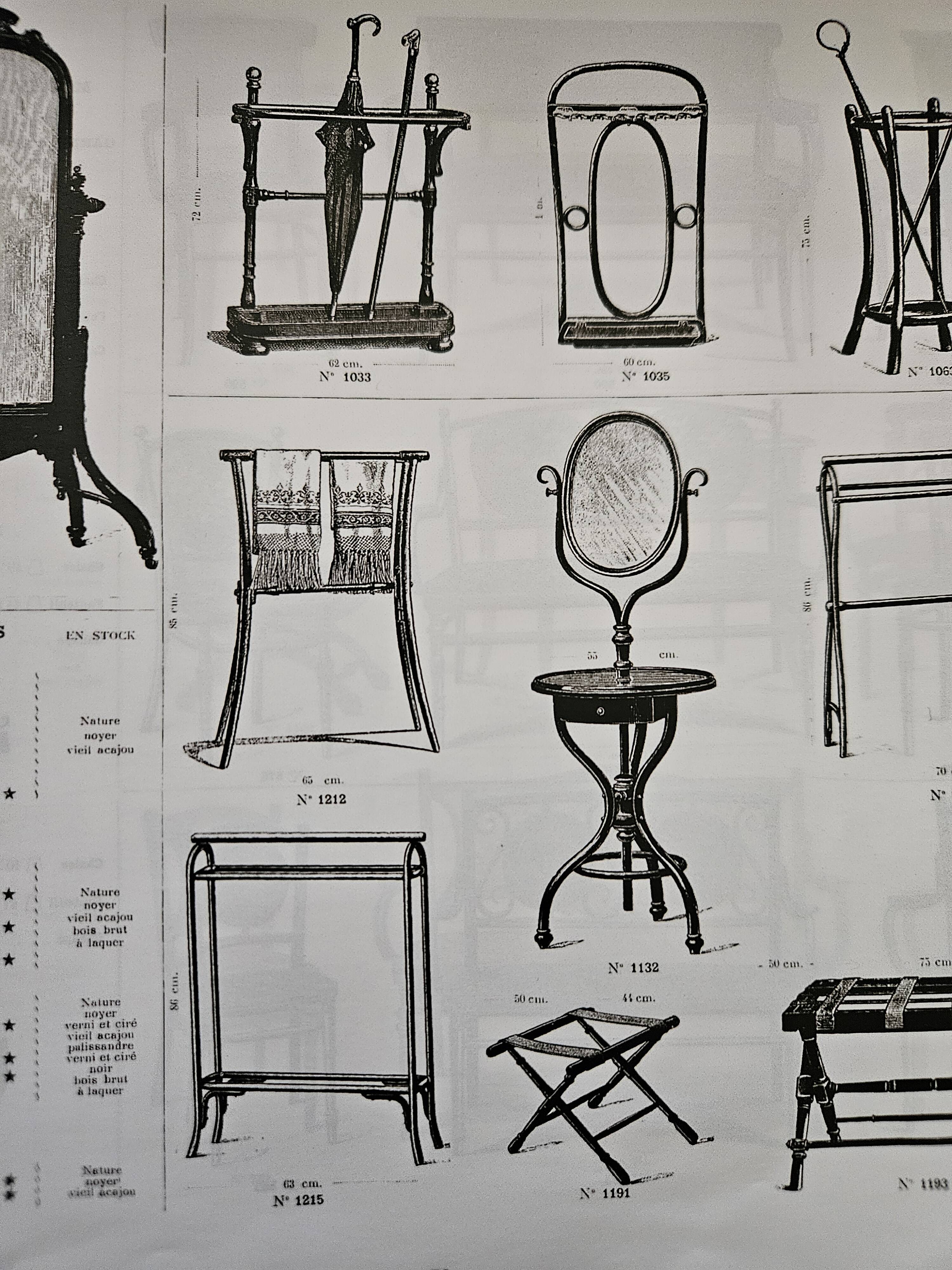 Meuble de toilette bois courbé style Thonet