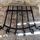 Old door logs grid fireplace fireplace wrought iron black large vintage model
