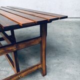 Patinated Wood Garden Table, 1970s