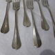 6 vintage silver metal forks