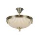 Suspension vintage verre opaline et laiton