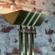 Vintage 80'S halogen floor lamp in gilded brass