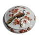 Porcelain candy with peacock decoration, 18 cm