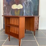 Vintage teak veneer desk 1950