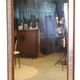 Miroir en teck avec des accents argentés