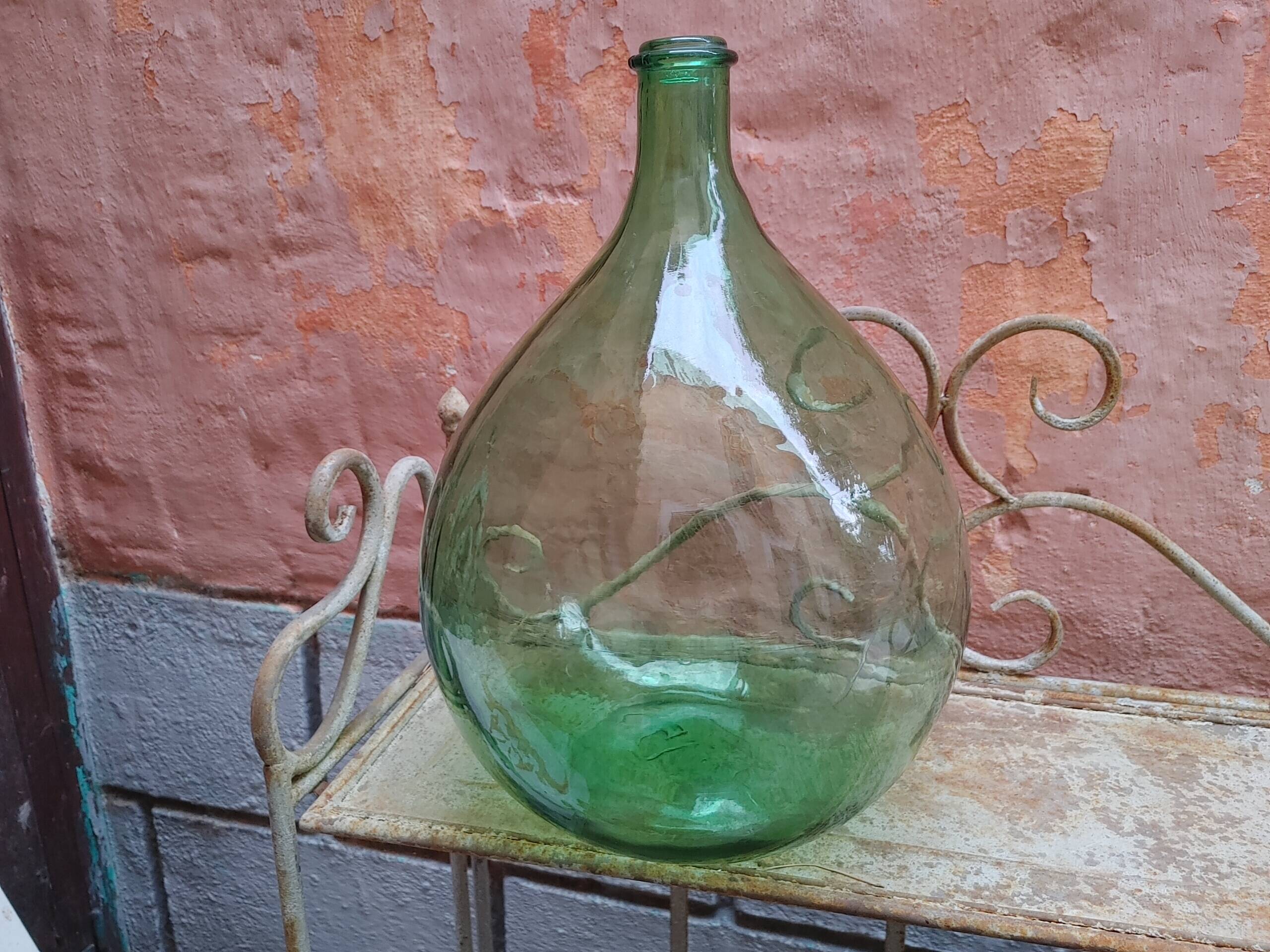 Lady Jeanne old bubbled glass - 15 liters - height 41 cm ( G)