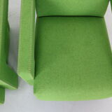 Set of 2 green "utrecht" lounge chairs Gerrit Rietveld for Cassina, 1980's italy