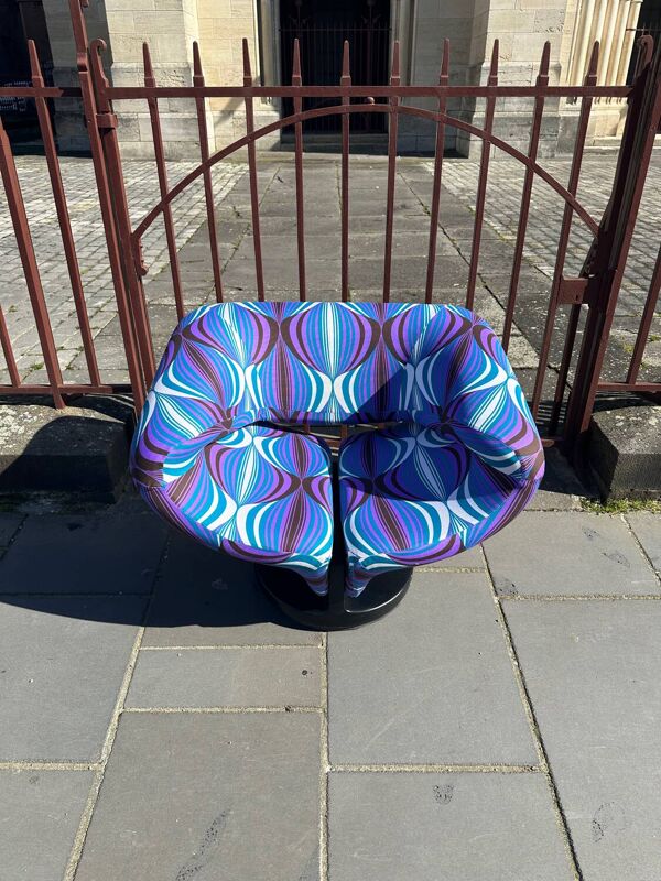 Fauteuil pivotant vintage type Ribbon - Space Age