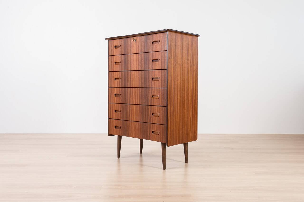 Commode en teck scandinave, années 1960