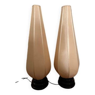 Pair of Indonesian lamps