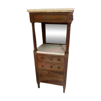Barbière en acajou et placage, époque début 19é.