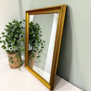 Vintage wall mirror "gold" in cut glass