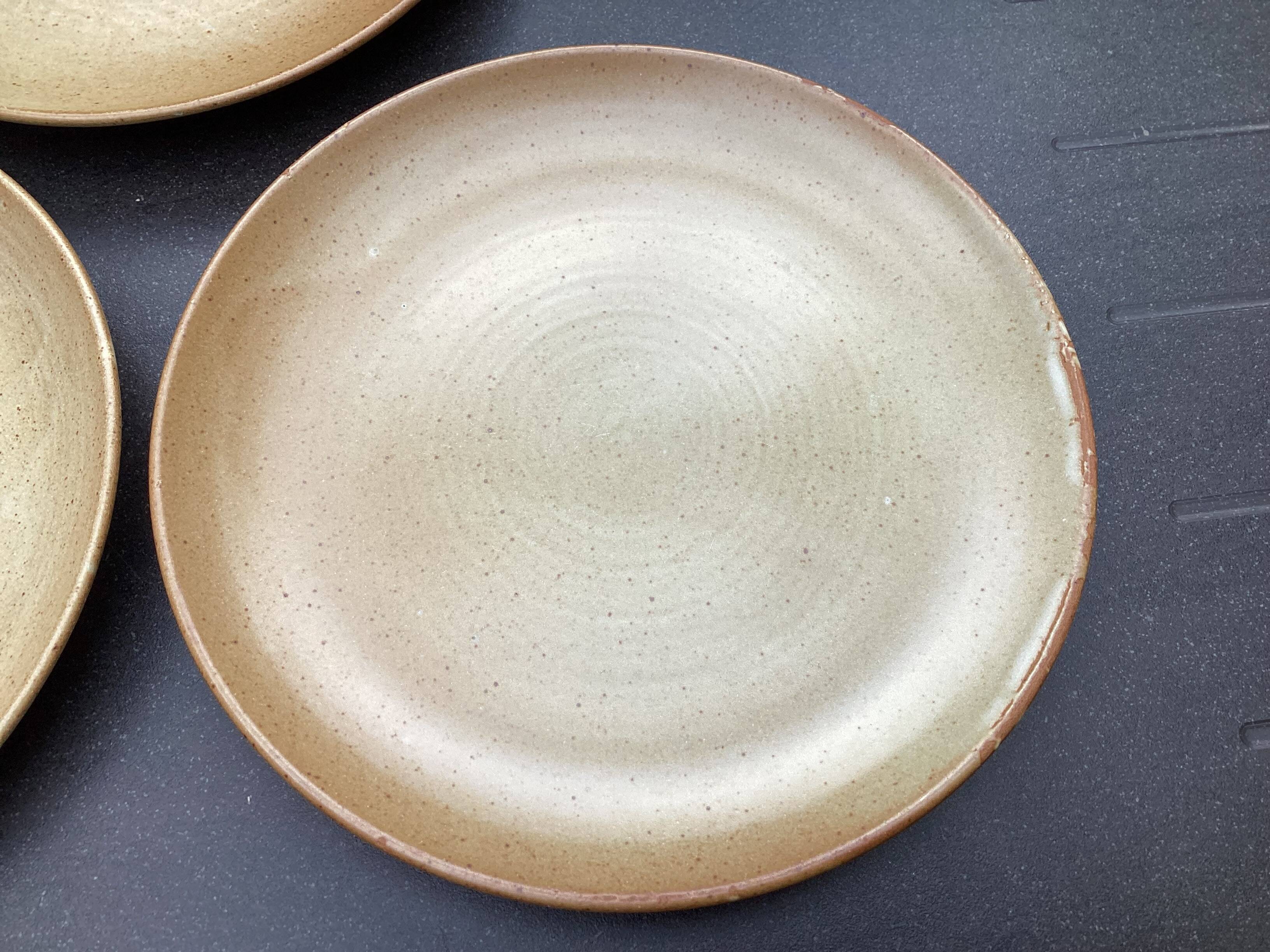 5 Village CNP stoneware dessert plates