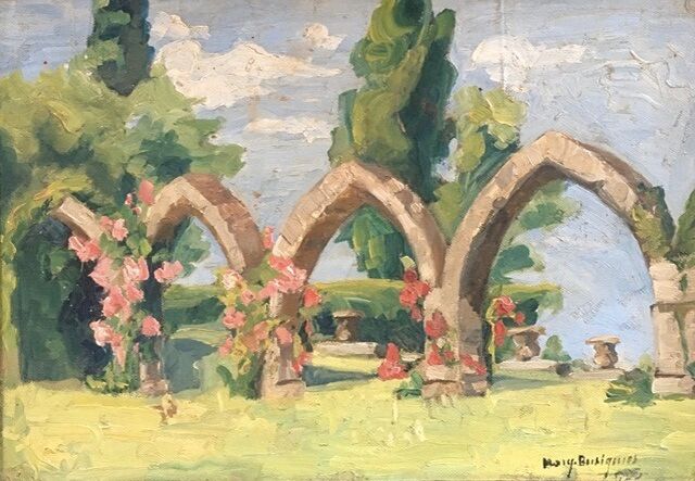 Table stones and roses