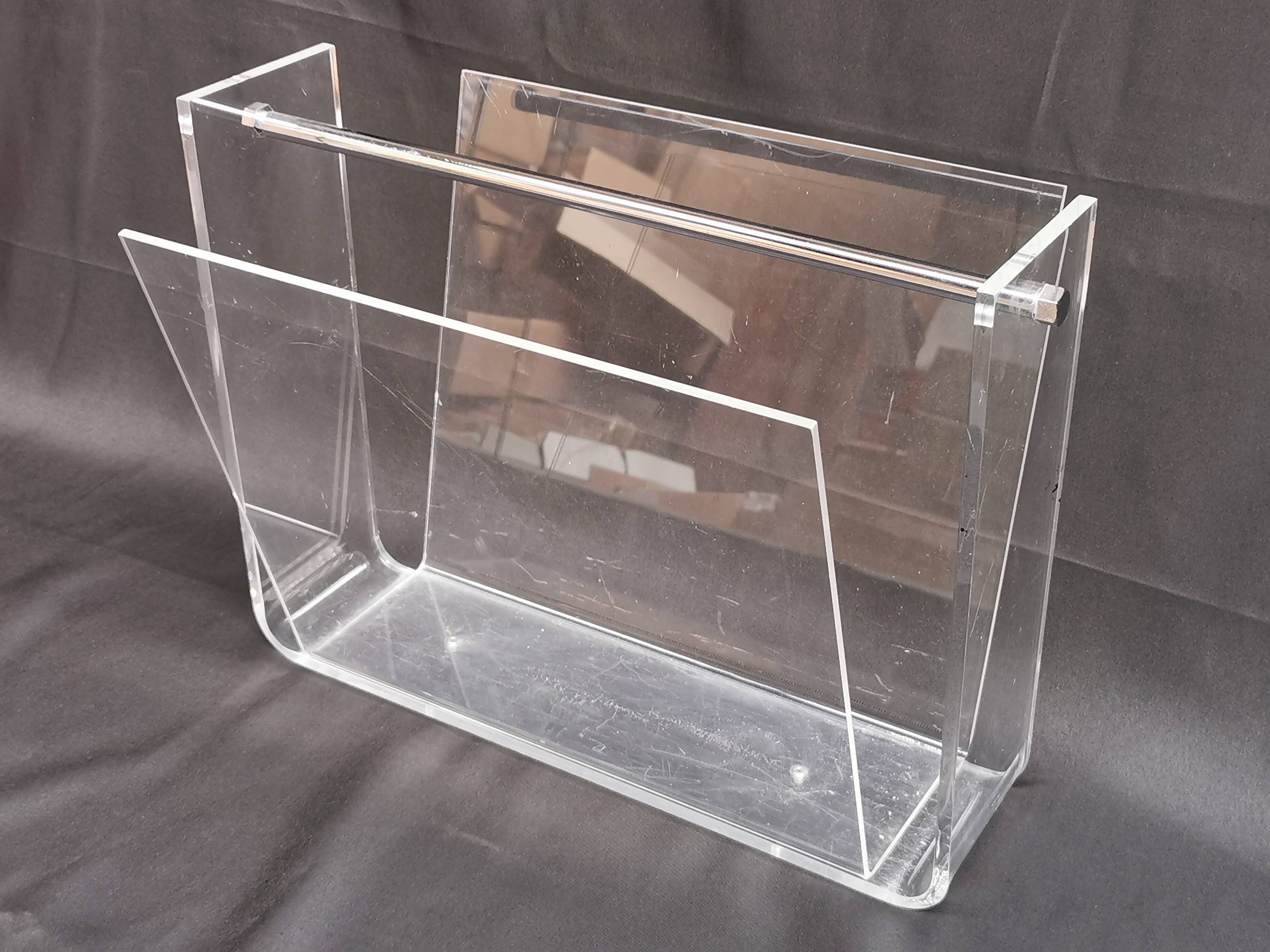 Vintage Plexiglas Magazine Rack 70 DAVID LANGE